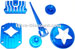 Dekor-Kit Tuning,blau, f�r dirt bike-Motor (Typ 2)