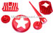 Dekor-Kit Tuning,rot, f�r dirt bike-Motor (Typ 2)