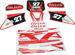 Dekor-Kit dirt bike AGB27, rot