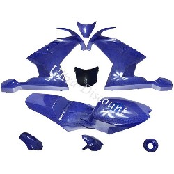 Verkleidung Kohlenfaser, blau, Sonderausgabe fr pocket bike MT4, Teile Pocket Blata MT4