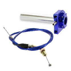 Gasgriff (schnell), blau, Qualittsprodukt + Kabel, Ersatzteile Pocket bike