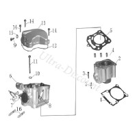Stopfendichtung  fr Ventilschutzgehase Quad Shineray 250ccm ST-9E Bilder 1