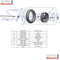 Rad hinten komplett 3.50-10 fr Dax Skymax Schwarz (Euro 4 - Euro 5) Bilder 1