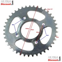 Kettenkranz, verstrkt, 41 Zhne 420 Teilung fr dirt bike (Typ 1) Bilder 1