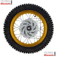 Rad hinten 12'', gold, (Spikes 12 mm) fr dirt bike AGB27 Bilder 2