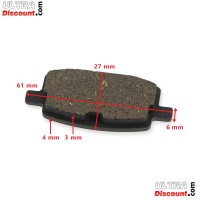 Bremsbelag vorn fr chinesische Motorroller typ 2 Bilder 1