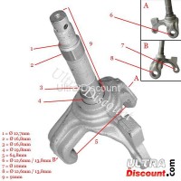 Achsschenkel links fr Quad Bashan 200ccm (BS200-3A) Bilder 1
