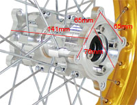 Felge dirt bike hinten 14' (CNC) hochwertig Bilder 2