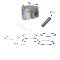 Kolben-Set fr dirt bike 250 ccm (Typ 3) Bilder 1