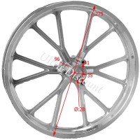 Felge hinten fr Pocket bike cross (10'', Typ 2) Bilder 1