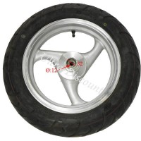 Rad vorn komplett fr chinesischen Skooter (Silber - typ 2) Bilder 2