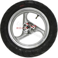 Rad vorn komplett fr chinesischen Skooter (Silber - typ 2) Bilder 3