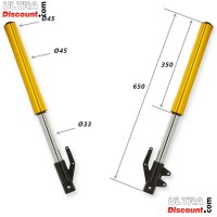 Gabelholme fr Dirt Bike Gold (650mm) Bilder 1
