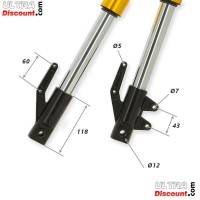 Gabelholme fr Dirt Bike Gold (650mm) Bilder 2