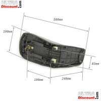 Sitzbank schwarz fr Elektro-Quad big foot 110cc, 125cc, Bilder 1