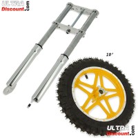 Gabel fr pocket bike cross silber Bilder 3