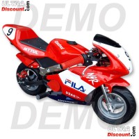 Verkleidung fr pocket bike 47 49 ccm (Rot-Blau-Wei) Bilder 1