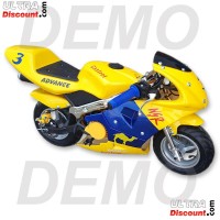 Verkleidung fr pocket bike 47-49 ccm (Gelb-Blau) Bilder 1
