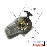 Seilzugstarter mini moto cross + Aluritzel fr - Graphit Schwarz Bilder 1