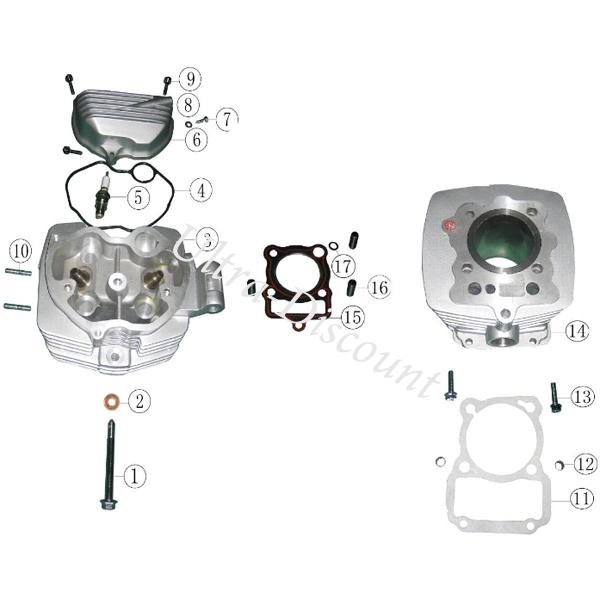 Ventilschutzgehuse fr Dirt bike Motor 200ccm (Alu) Bilder 1