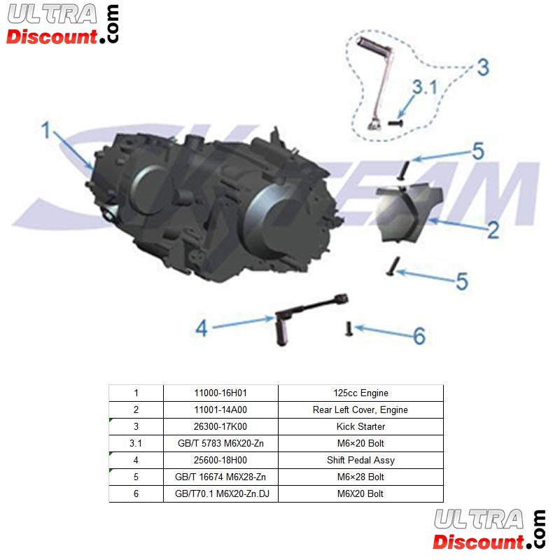 Motor EURO4 Dax Skyteam Skymax 125ccm Bilder 2