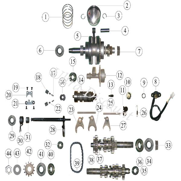 Mutter fr Antriebsritzel Quad Shineray 300STE / ST-4E Bilder 3