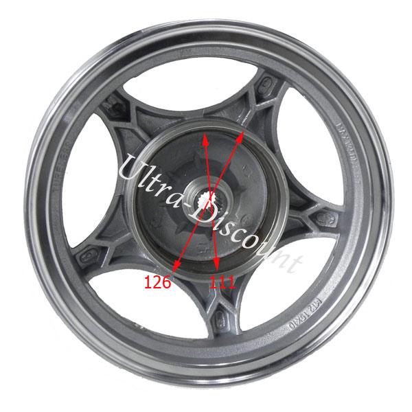 Felge hinten aus Alu fr Skooter Baotian BT49QT-9 Bilder 3