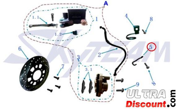 Halterung Bremsschlauch fr Skyteam Trex Bilder 1