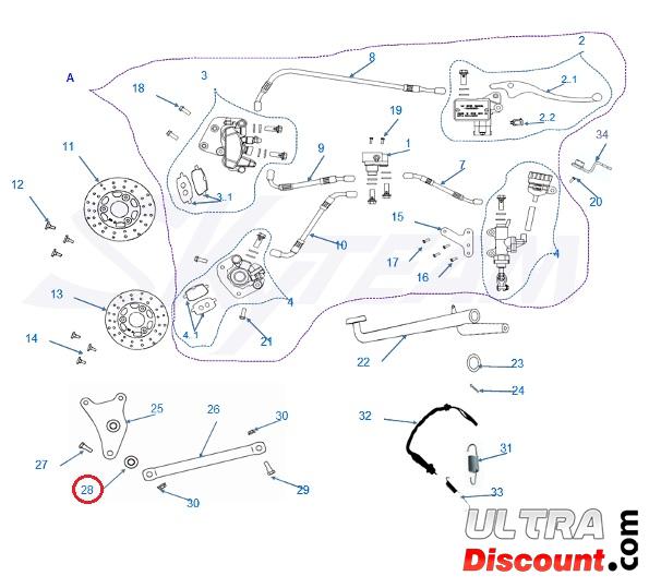 Gummischeibe fr Skyteam T-Rex 125ccm Bremsen Bilder 1