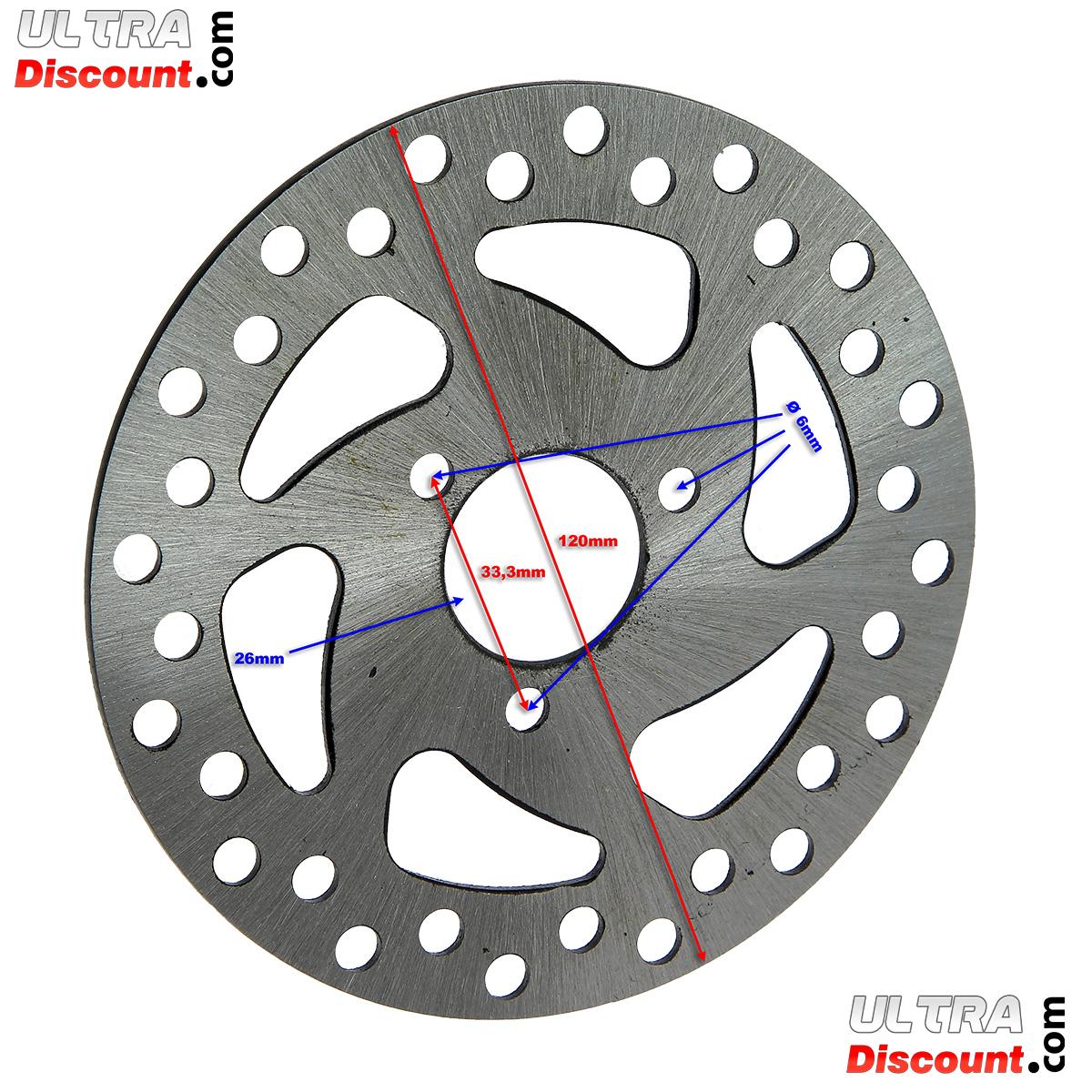 Bremsscheibe 120mm pocket bike (Typ 2) fr Teile fr Miniroller Bilder 1