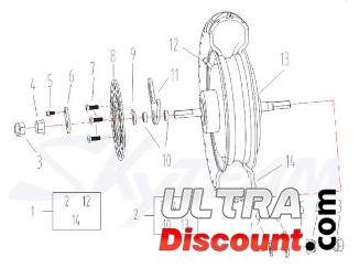 Bremssattel Halterung hinten fr Skyteam E-Mini Bilder 1