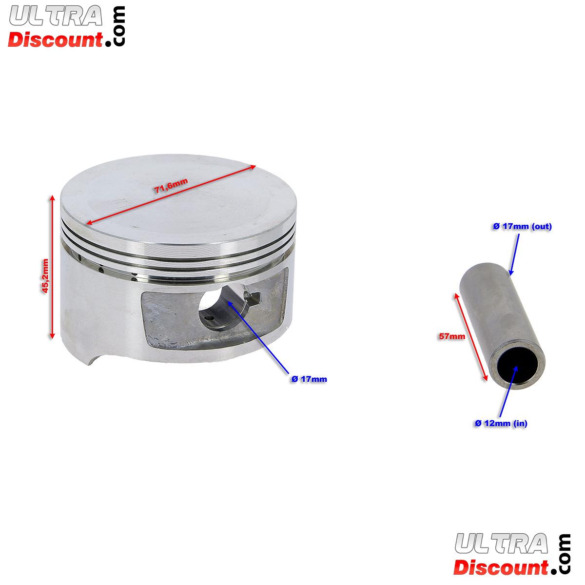 Kolben-Set fr Quad Shineray 250ST-9C (Motor 172MM) Bilder 1
