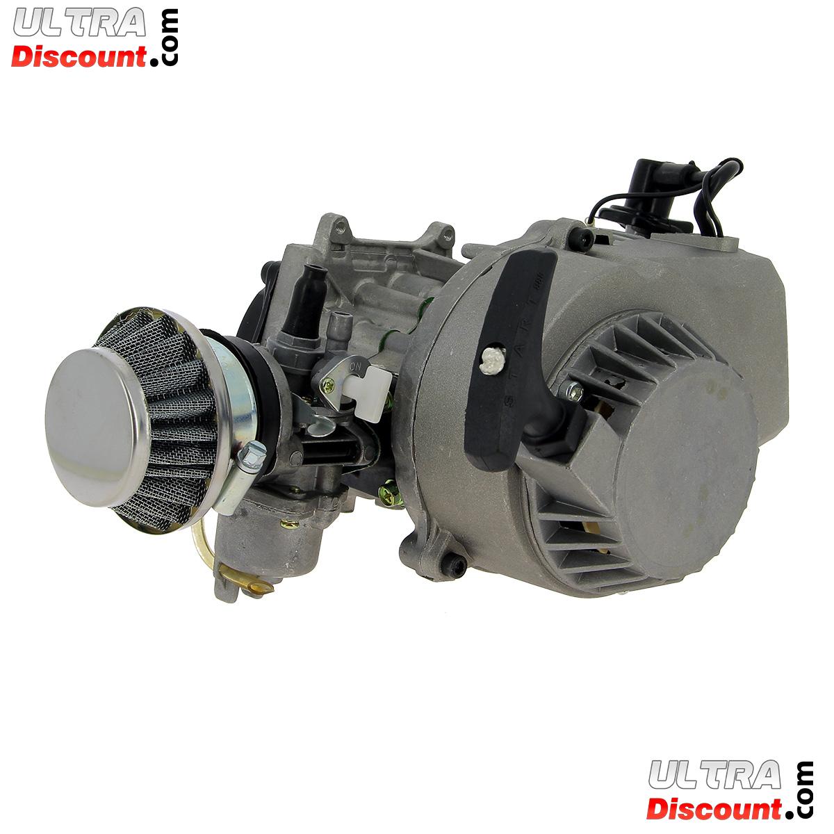 Motor 49 ccm + Anlasser alu + Filter Racing (Typ 2) fr pocket quad Bilder 1