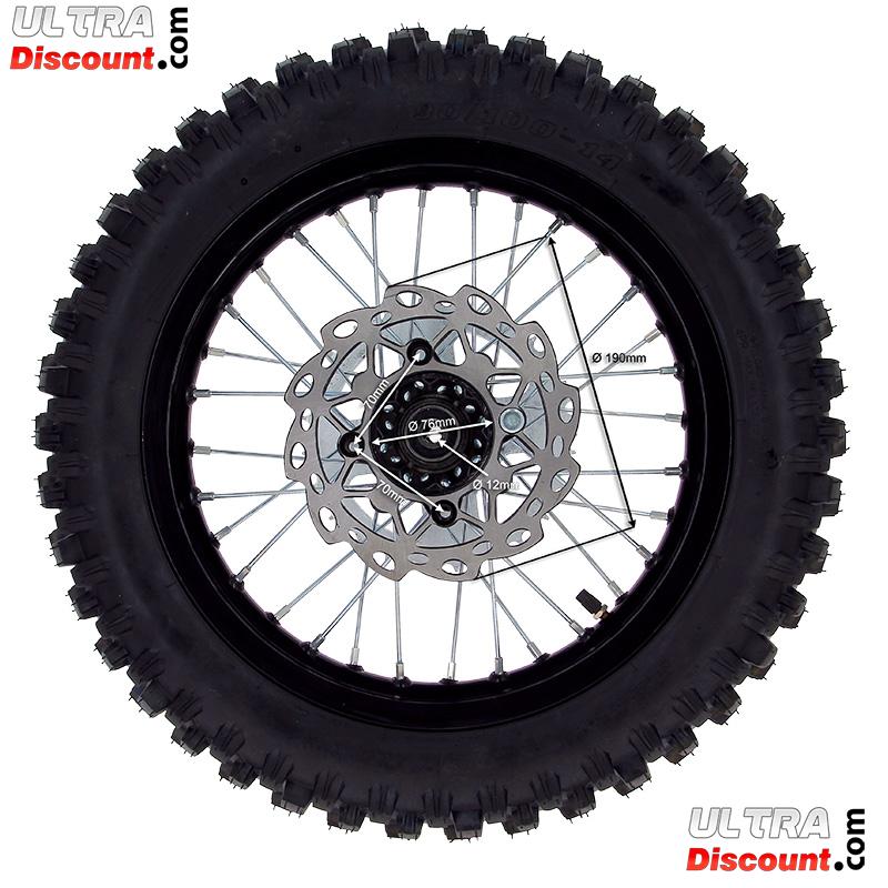 Rad hinten komplett 14', schwarz, fr dirt bike AGB30 Bilder 1