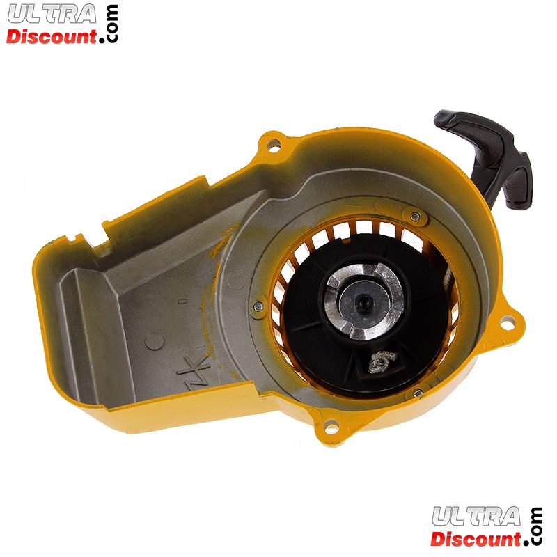 Anlasser aus Aluminium + Aluritzel fr pocket bike Gelb Bilder 1