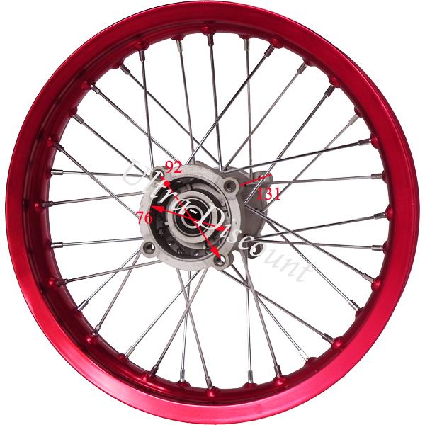 Felge hinten 14'', rot, fr dirt bike AGB30 ( : 15mm,Typ 4) Bilder 1