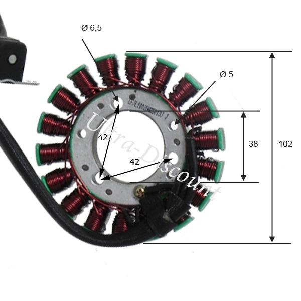 Stator fr Quad Shineray 300ccm (XY300ST-5E) Bilder 1