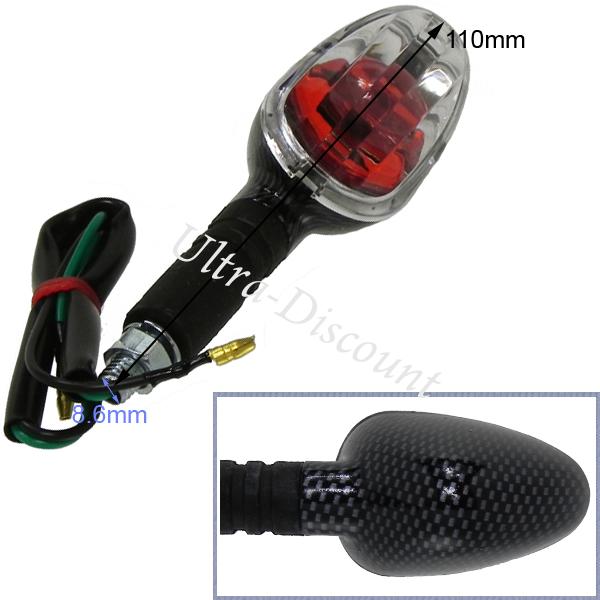 Blinker (Paar) aus Kohlenfaser fr Motorroller Jonway YY50QT-28B Bilder 1
