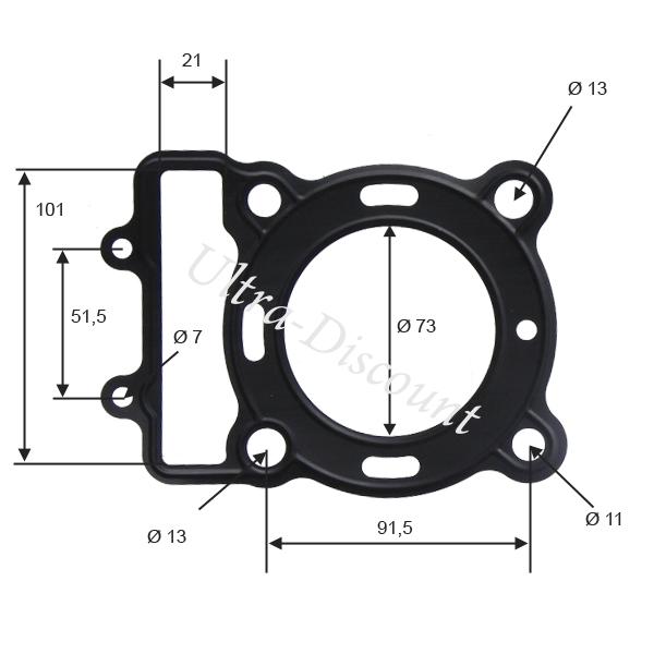 Zylinderkopfdichtung fr Quad-Motor Shineray 300 ccm (XY300ST-5E) Bilder 1