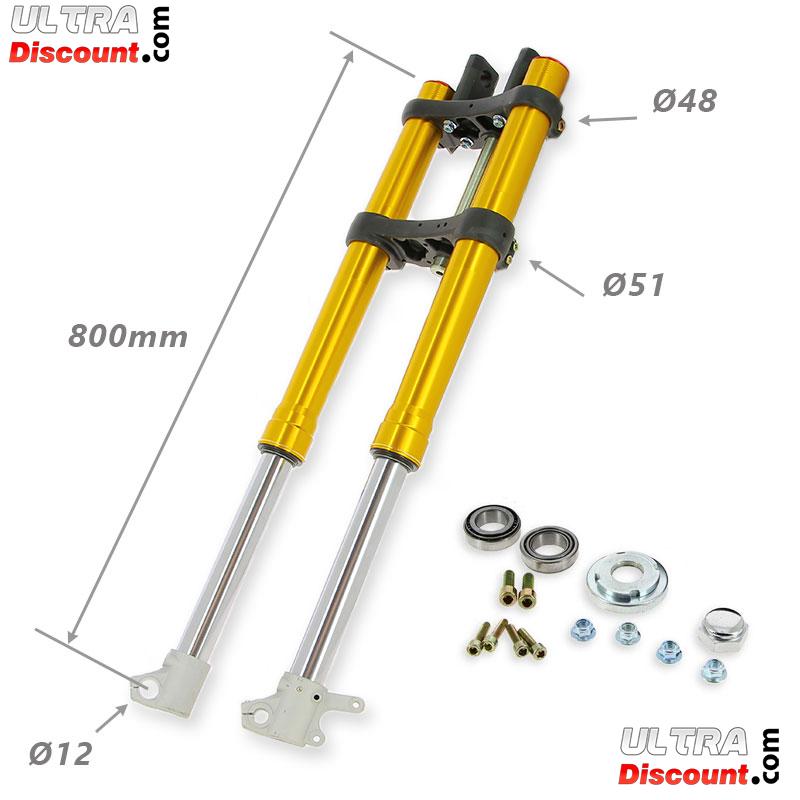 Gabel komplett dirt bike, Qualittsprodukt (fr 12mm Radachsen, 845mm) Bilder 1