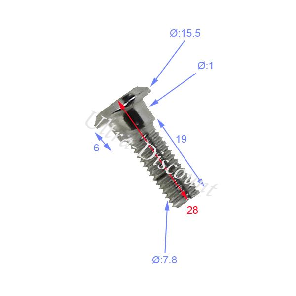 Befestigungsschraube Bremsscheibe Quad Shineray 300 ccm (28mm) Bilder 1