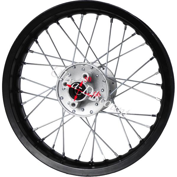 Felge hinten 12' schwarz fr dirt bike (Typ 1) Bilder 1