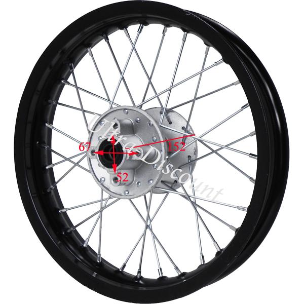 Felge hinten 12' schwarz fr dirt bike (Typ 1) Bilder 2