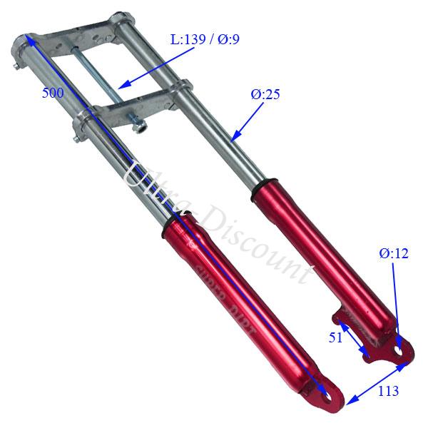 Gabel fr pocket bike cross rot Bilder 1