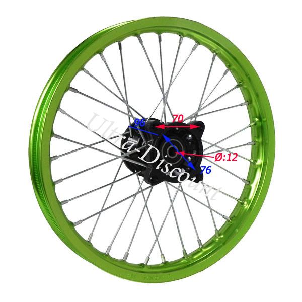 Felge vorn 14'', Grn, fr dirt bike (Typ 2) Bilder 1