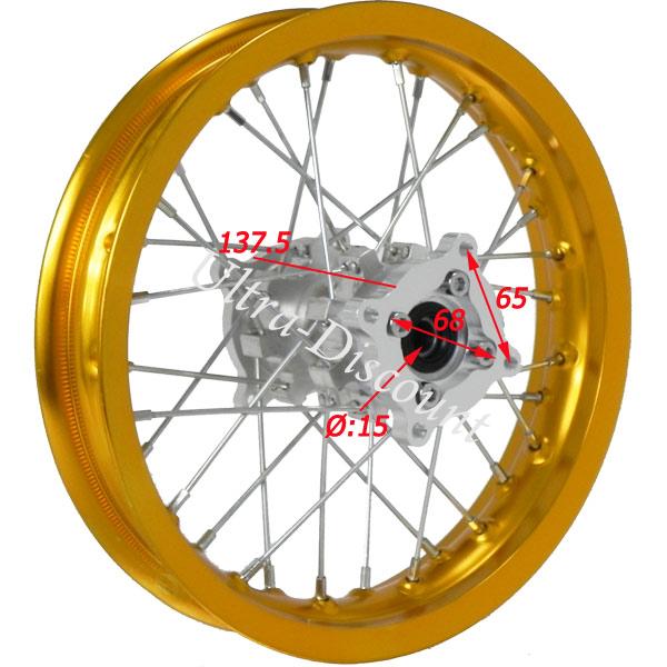 Felge dirt bike hinten 12'' (CNC) hochwertig Bilder 1
