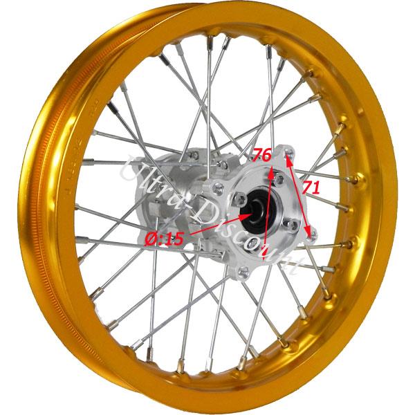 Felge dirt bike hinten 12'' (CNC) hochwertig Bilder 2