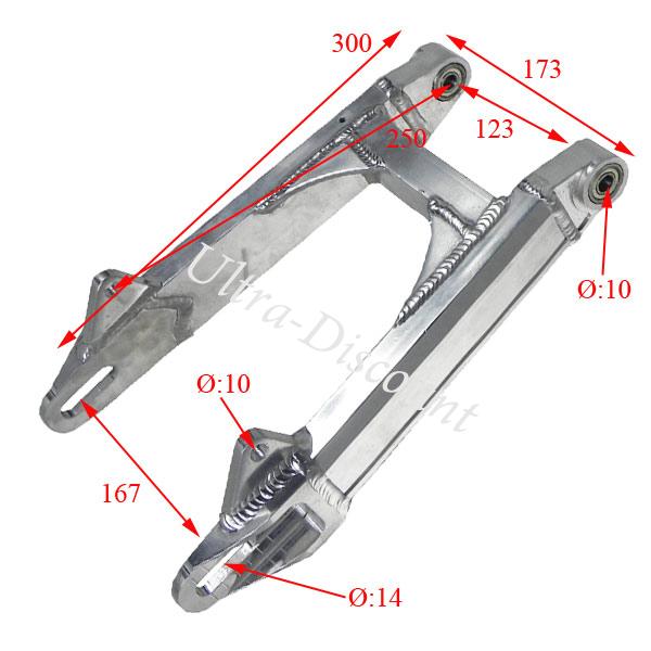 Schwingarm Aluminium Tuning fr Monkey-Gorilla (verstrkt, +4cm) Bilder 1