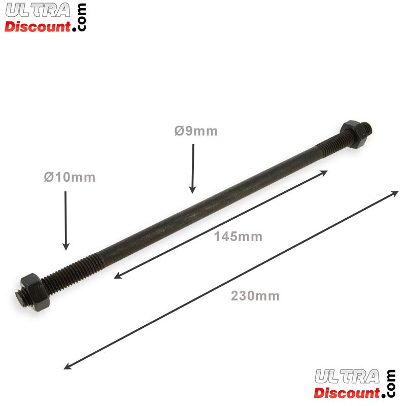 Achse Hinterrad 10x230mm + Muttern amerikanischer Schritt fr pocket bike Bilder 1
