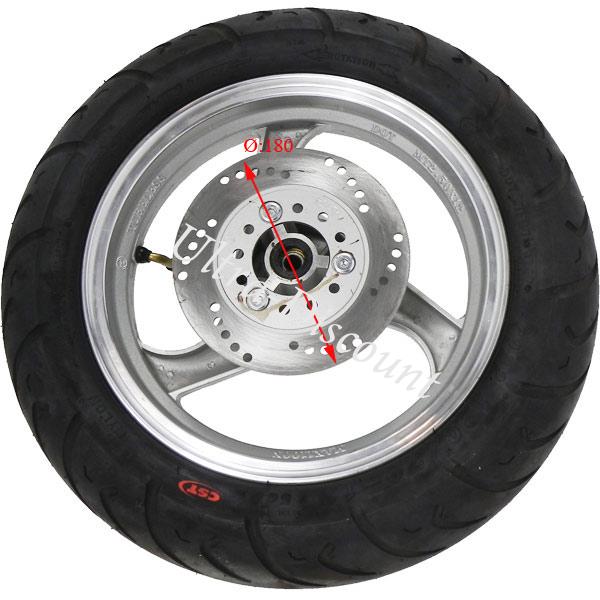 Rad vorn komplett fr chinesischen Skooter (Silber - typ 2) Bilder 1